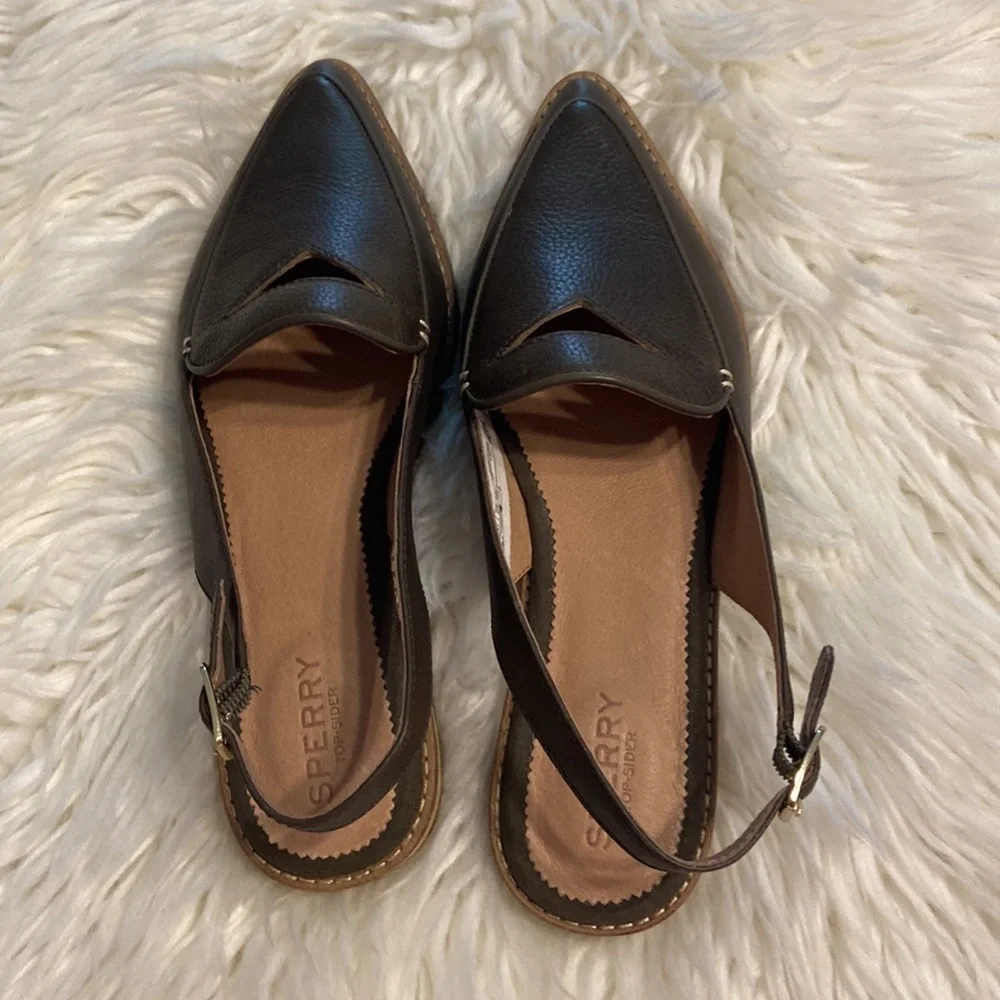 SPERRY Shoes size 7 BNWOT color dark green so beautiful leather upper - Picture 15 of 16